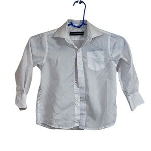 Kids White Long Sleeve Shirt